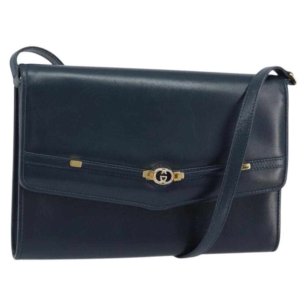 Gucci Vintage Interlocking G Flap Leather Small